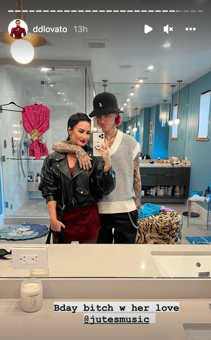 Demi Lovato and her boyfriend Gott$.  (Instagram / Demi Lovato)